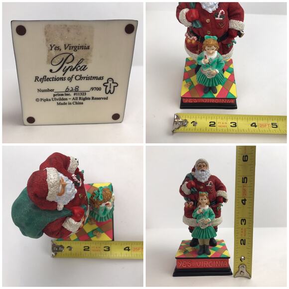 Pipka Reflections of Christmas Yes, Virginia There is a Santa 11323 Figurine - Picture 6 of 15